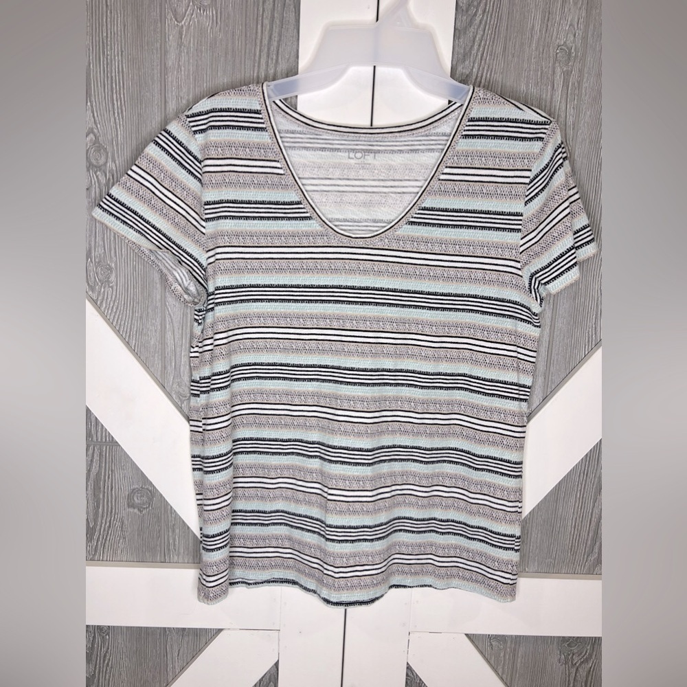 BAG159. Loft casual striped tee Medium